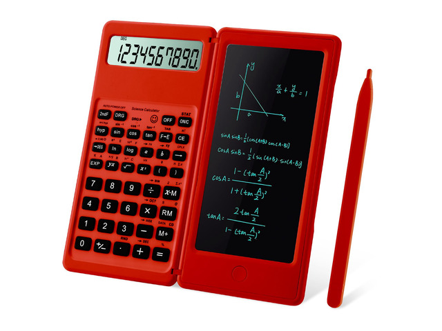 Scientific Calculators for Students, Red Math Calculator with Notepad,10-Digit Large Screen, Classroom Must Haves for Middle High School Supplies &...