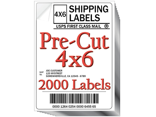 Pre-Cut 4x6 Shipping Labels Work on Most Inkjet and Laser Printers Just Load & Print USPS UPS FedEx for Home Printers 2000 Pack