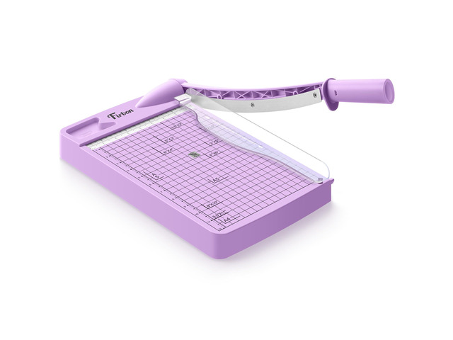 12 Inch Guillotine Paper Cutter, Heavy Duty Paper Trimmer, Purple 12-Sheet Capacity Dual Scales Paper, Cardstock & Photo Trimming ...