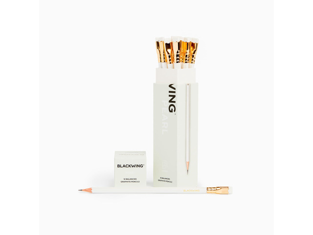 Pearl Pencils, Balanced Japanese Graphite, White, 12 Count
