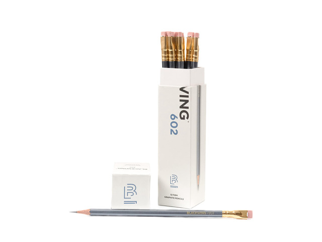602 Pencils, Firm Japanese Graphite, Gunmetal Gray, 12 Count