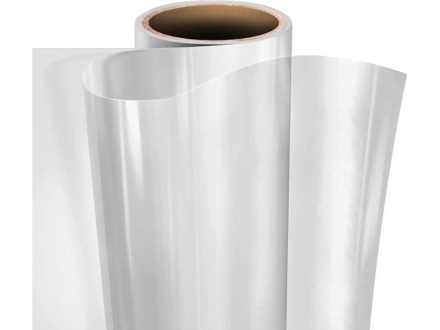 Clear Self-Adhesive Lamination Vinyl Roll for Die-Cutters and Vinyl Plotters (12' x 150ft Bulk Roll)
