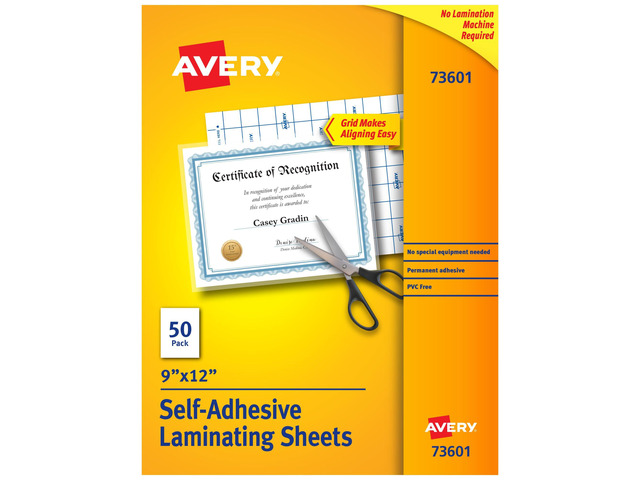 Clear Laminating Sheets, 9' x 12', Permanent Self-Adhesive, 50 Self-Laminating Sheets, Great for Protecting Documents, Photos, and Signs More...