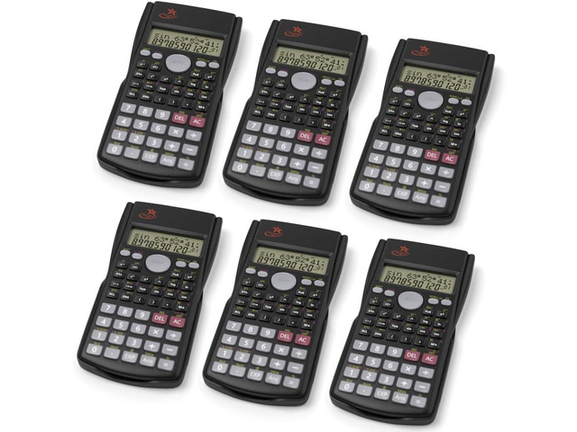 6-Pack SC-216 Non-Graphing Scientific Calculator, Middle/High School