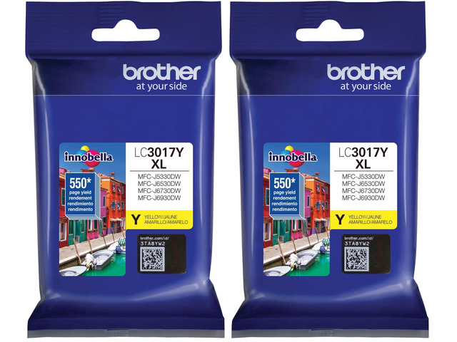LC3017Y High Yield Yellow Ink Cartridge (Pack of 2)