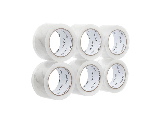 Packing Tape, 6 Pack, 2.7mil, 2' Wide, 60 Yards, Clear Heavy Duty Packing Tape for Shipping, Packaging, Moving and Storage