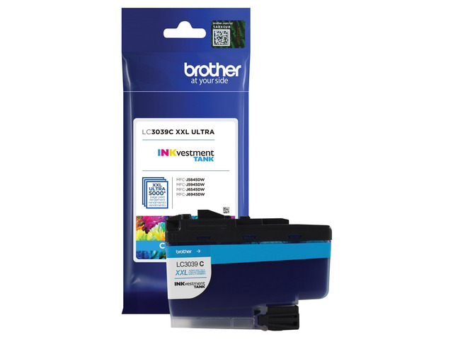Genuine LC3039C, Single Pack Ultra High-Yield Cyan INKvestment Tank Ink Cartridge, Page Yield Up to 5,000 Pages, LC3039, Amazon Dash Replenishment...