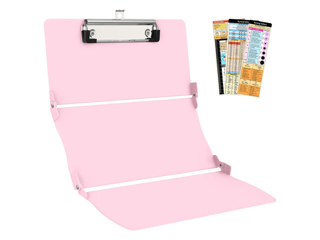 Nursing Clipboard Foldable DIY Edition Medical Cheat Sheets Aluminum 3 Layers Foldable Clipboards Pocket Size Profile Clip Nurse Clipboards Notepad...