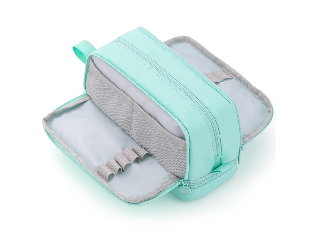 Large Capacity Pen Pencil Case with 4 Compartments Multi-Slot Pencil Pouch Bag Aesthetic School Supplies Organizer for Teens Adults (Mint Green)
