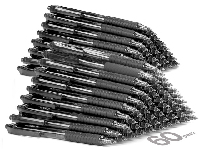 60 Pack Bulk Pens Ballpoint, Smooth Writing Pens with Soft Grip Retractable Blue Ink Pens, Medium Point 1.0mm Pen for Journaling, Ballpoint Pen...