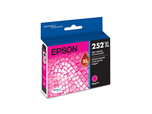 252XL Genuine High Capacity Magenta Ink Cartridge T252XL320 Works With WorkForce WF-3620 WF-3640 WF-7110 WF-7210 WF-7610 WF-7620 WF-7710 WF-7720...