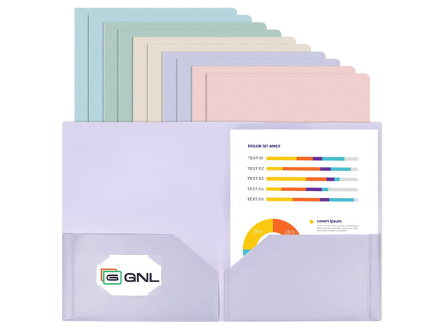 Plastic Folders with Pockets, Pack of 10, Muted Pastel Colors, Heavy Duty 2 Pocket File Folders Letter Size, Pocket Folders for School, Home, and...