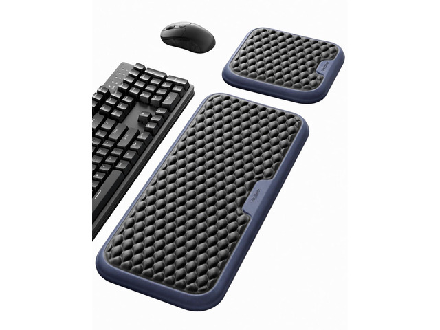 Extra Large Wide Wrist Rest Set for Keyboard and Mouse, Computer Ergonomic Wrist Support, Armrest Elbow Pad Mouse Rest, Typing Pain Relief Soft...