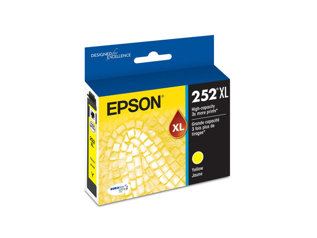 252XL Genuine High Capacity Yellow Ink Cartridge T252XL420 Works With WorkForce WF-3620 WF-3640 WF-7110 WF-7210 WF-7610 WF-7620 WF-7710 WF-7720...