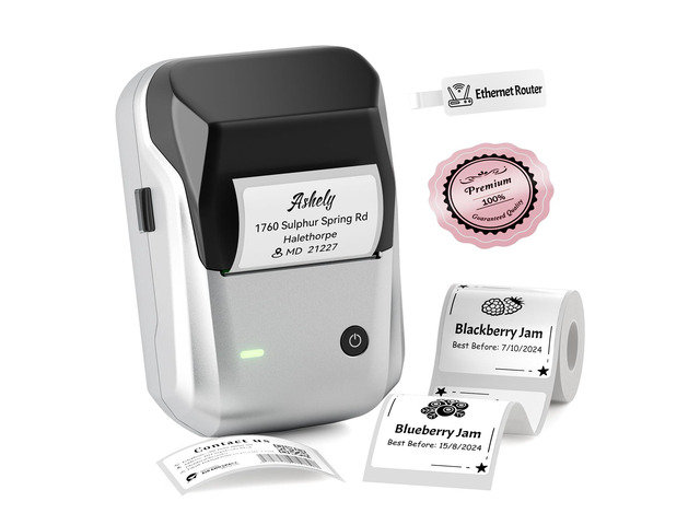 B1 Label Maker Machine with Tape, 2Inch Thermal Label Printer Portable, Bluetooth, Multiple Templates App, for Home, School, Office, Small...