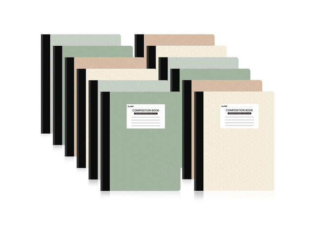 Composition Notebooks - Wide Ruled Paper, 12 Pack Composition Book, 9 3/4' x 7 1/2', 80 Sheets/160 Pages, Assorted Morandi Colors, School & Office...