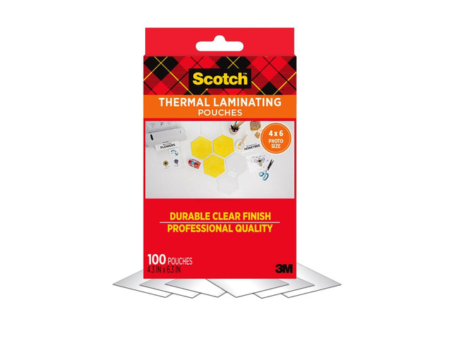 Thermal Pouches, Photo, 4 in x 6 in, 100 Count Ultra Clear Laminating Pouches for Photos, Cards, Recipes, Labeling, Photo Safe for Home, Office and...