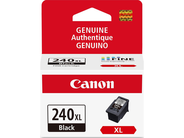 PG-240 XL Genuine Black Ink Cartridge, Compatible with MG2120/3120/4120, MX512/432/472/372/392/522/532/452, MG2220/3220/4220/3520/3620, TS5120