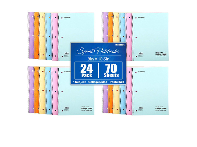 Spiral Notebooks Set - Pastel Colors, College Ruled, Journals for School, Work, Business, Aesthetic Stationery, Writing Pad, Teacher & Student...