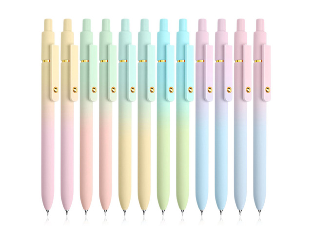 12 Pcs Gel Pens 0.5mm Quick Dry Black Ink Pens Fine Point Smooth Writing Pens, Cute Office and School Supplies Gifts for Women Teacher Students (12...