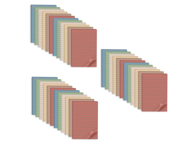 (36 Pack) Lined Sticky Notes 4x6 in,Vintage Large Notepads with Lines Ruled Stickies Super Sticking Power,Office School Memo Note Pads,Post on...