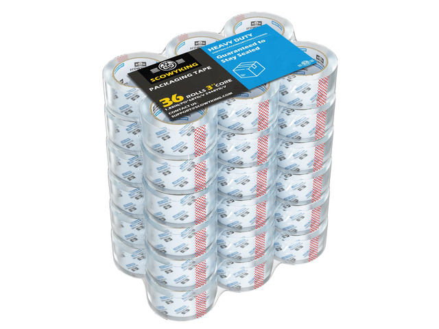 Clear Packing Tape Refills Heavy Duty,36 Pack,2.7 Mil,1.88'×68 Yd