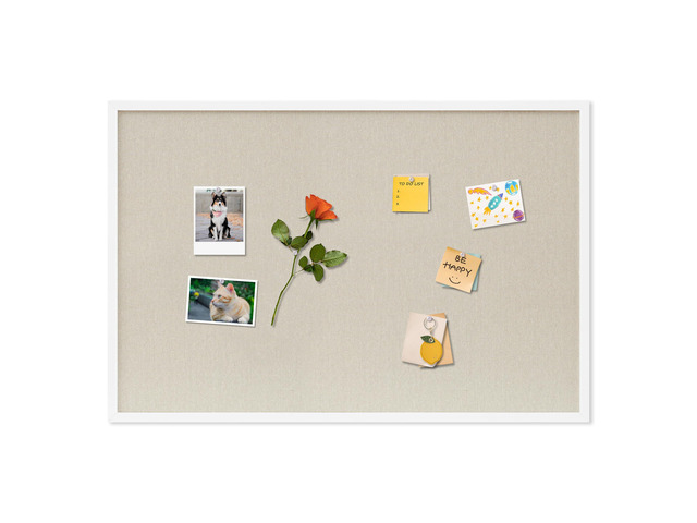 Cork Board with Linen White,Bulletin Board 36'x24' Hanging Corkboards for Office Home School Message Board or Vision Board Decoration