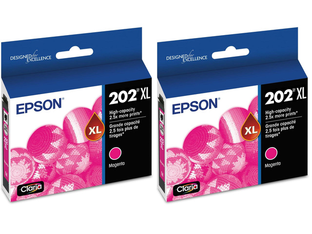 T202 Claria -Ink High Capacity Magenta -Cartridge (T202XL320-S) for Select Expression and Workforce Printers (Pack of 2)