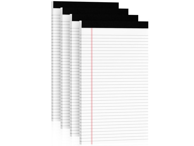 Note Pads 8.5 x 14 Wide Ruled, 4 Pack Legal Pads 8.5 x 14 White Paper Pads Lined Paper Tablets, Notebook Pads 8.5x14, White Lined Paper Pads 8.5x14...