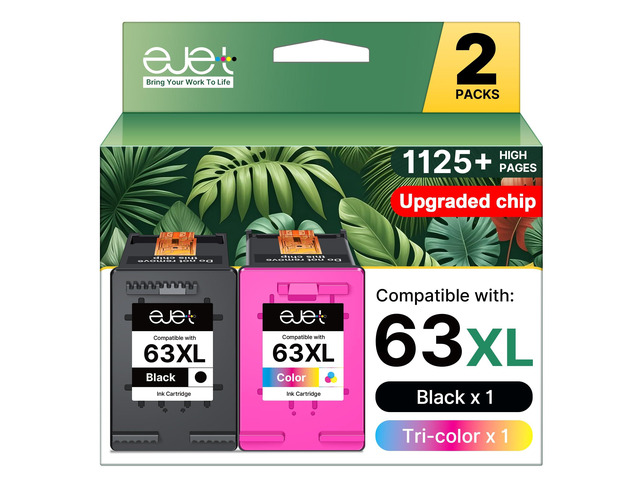 63XL Ink Cartridge Combo Pack Replacement for HP Ink 63 63XL Ink Cartridges 63XL Ink Cartridges Black and Color for Offic 3830 4650 5255 5258 4655...