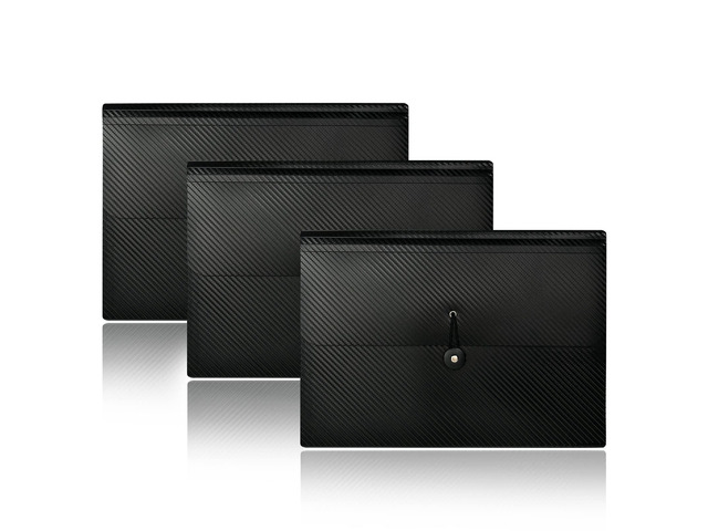 3Pcs 13 Pockets Accordian File Organizer Expanding File Folders with Tabs File Organizer Accordion File Holder with Elastic Buckles Closure, A4...
