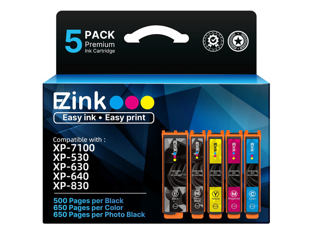 Remanufactured Replacement for 410XL XP-7100 Ink cartridges, 5 Pack Remanufactured for 410 Ink Cartridges use with Expression XP-7100 XP-830 XP-640...