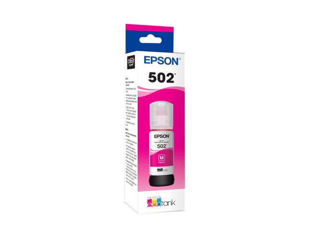 502 EcoTank Ink Ultra-high Capacity Bottle Magenta Works with ET-2750, 2760, 2850, 3750, 3760, 3850, 4850, and other select models