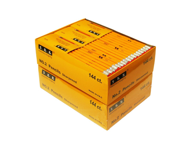 288 Count #2 Pencils with Erasers Pre-sharpened Bulk HB Lead Pencil, Classroom, Home & Office, 2 Packs of 144, Back to School No.2 Pencils