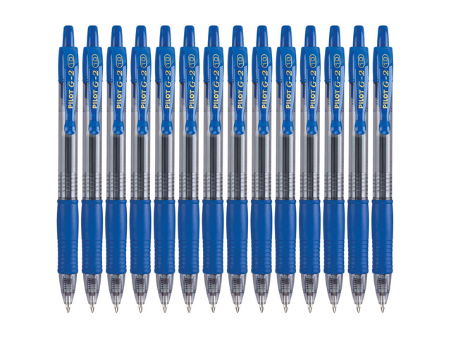 G2 Premium Gel Roller Pens, Blue Ink Pens Bold Point, Pack of 14