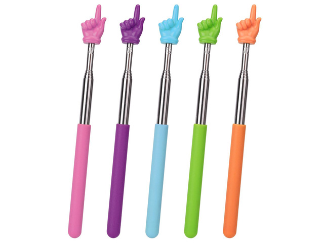 Extendable Finger Pointer Stick, Collapsible Telescoping Long Hand Pointing Stick for Presentations, Retractable Presenter Pointer for Meetings...