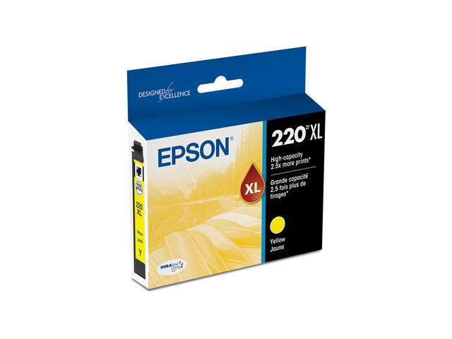 220XL Genuine High Capacity Yellow Ink Cartridge T220XL420 Works with WorkForce WF-2630 WF-2650 WF-2660 WF-2750 WF-2760 Expression XP-320 XP-420...