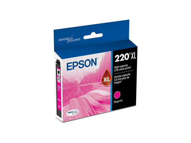 220XL Genuine High Capacity Magenta Ink Cartridge T220XL320 Works with WorkForce WF-2630 WF-2650 WF-2660 WF-2750 WF-2760 Expression XP-320 XP-420...