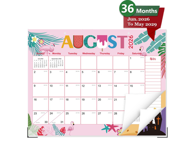 Desk Calendar 2026-2029,36 Months 22' x 17' Large Calendar from June 2026 to May 2029,Desktop/Wall Monthly Planner with Julian Date and Thick Paper...