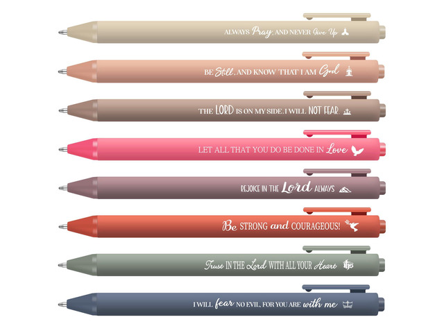 80 Pcs Bible Verse Pens Christian Ballpoint Pens Inspirational Quotes Writing Tool Small Retractable Tiny Black Ink Religious Gifts for Women Men...