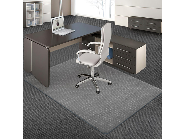 Office Chair Mat for Carpet, 48'' x 60'' Clear Floor Mat for Low and No Pile Carpeted Floors, Thick and Sturdy Carpet Protector for Work, Home,...