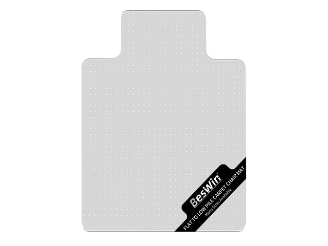 Office Chair Mat for Low Pile Carpets, Clear, 36' x 48' with Lip Carpet Protector Mat for Office Chair, Heavy Duty Computer Desk Floor Mat for...