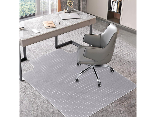 Office Chair Mat for Carpet, 30' x 48' Low Pile Carpet Protector Mat for Office Chair, Heavy Duty Clear PVC Computer Desk Floor Mat for Carpeted...