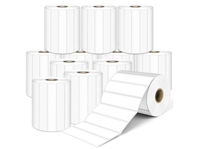 4'x1' Thermal Labels, 16800 Strong Adhesive Shipping Labels 12 rolls, 1400 labels/Roll, Block Old Information, BPA Free, Perforated, Compatible...