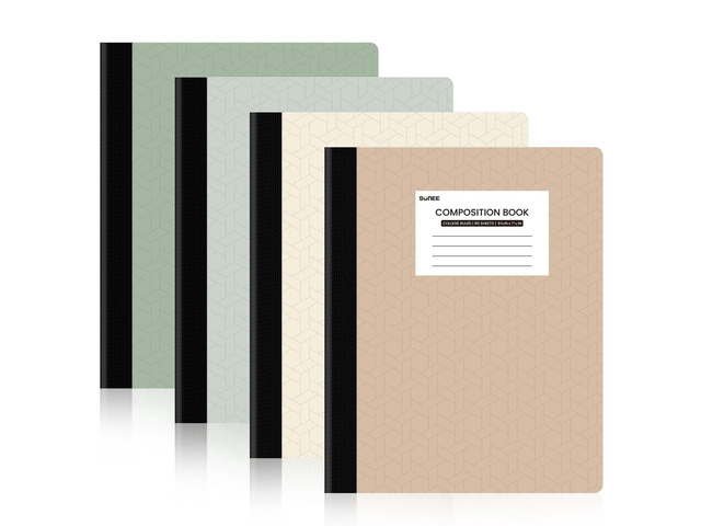 Composition Notebooks - College Ruled Paper, 4 Pack Composition Book, 9 3/4' x 7 1/2', 80 Sheets/160 Pages, Assorted Morandi Colors, School,...