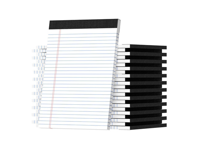 Legal Pads 8.5 X11.75, Narrow Ruled Notepads, 24 Pack, 30 Sheet/Pad White Legal Pads, Tear Off Notepad, Perforated Writing Pad, Notebook Paper...