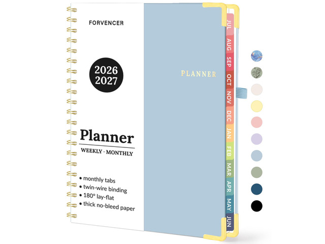 Academic Planner 2026-2027, Weekly & Monthly Hardcover Planner A4 Calendar Planner July 2026-June 2027, 8.5' X 11' Daily Agenda, School Office...