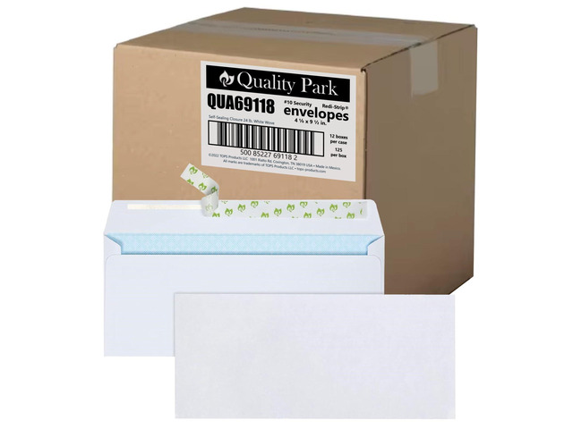 Security Envelopes Letter Size, #10 Envelopes Self Seal, 1500 Twelve boxes of 125 in one case. Peel the Redi-Strip and press - no moisture, no...