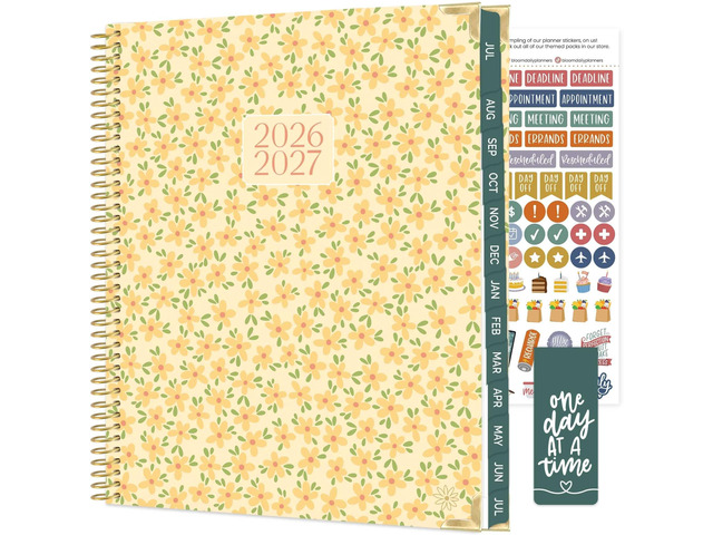 HARDCOVER Planner 2026-2027 (8.5' x 11') Academic Year (July 2026 - July 2027) - 13 Months Task Goal Planner for Women - Monthly & Weekly Agenda...