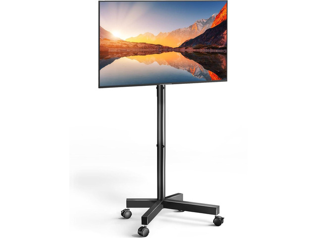 Rolling TV Stand for 2362 Inch TVs, Outdoor Mobile TV Cart Holds up to 99 lbs, Portable TV Stand on Wheels for Bedroom and Living Room, Max VESA...